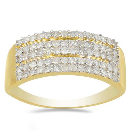 BUY 14K GOLD REAL WHITE DIAMOND GEMSTONE CLUSTER RING